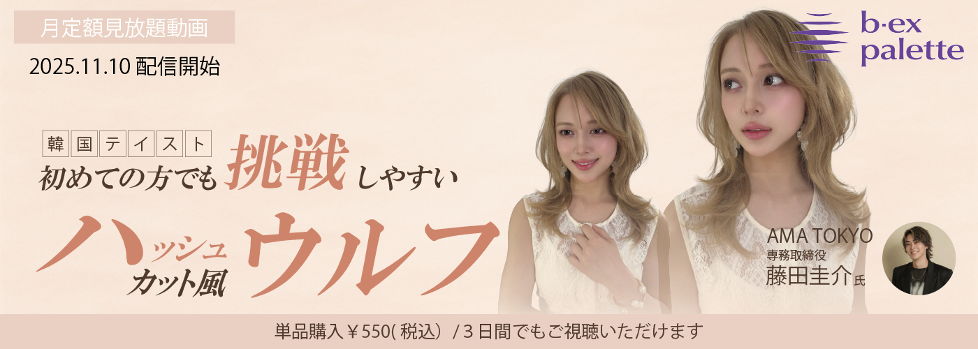 韓国テイスト 初めての方でも挑戦しやすいハッシュカット風ウルフ